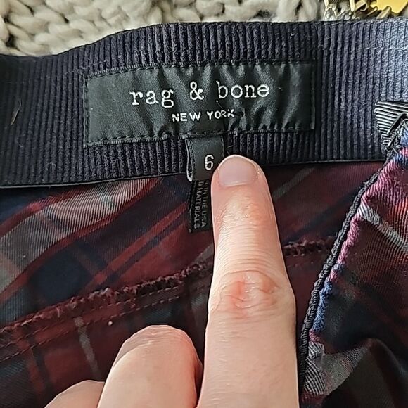 Rag & bone Plaid Cropped Pants - Picture 2 of 5